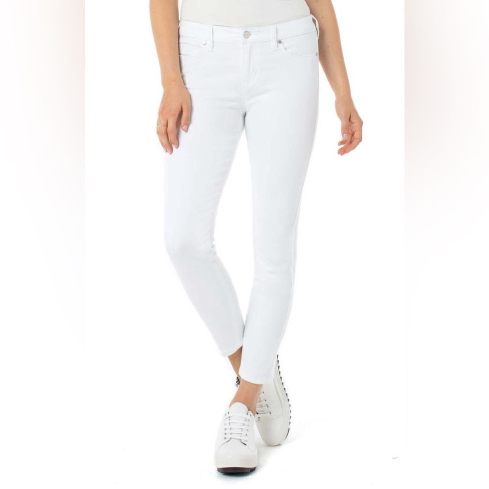 Liverpool NWT Abby ankle skinny jeans in bright white size 25